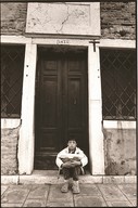 Italian boy in doorway